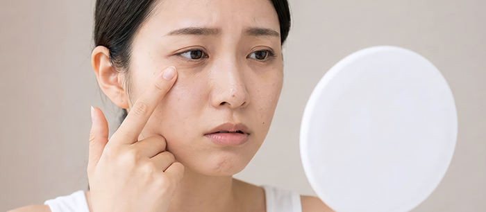 クマの取りすぎに悩む女性